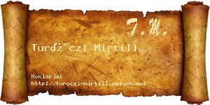 Turóczi Mirtill névjegykártya